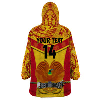 Custom Papua New Guinea Rugby Wearable Blanket Hoodie 2023 Go Kumuls Pacific Dynamic Style - Wonder Print Shop