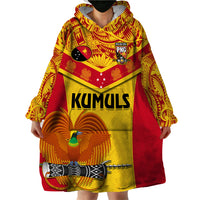 Custom Papua New Guinea Rugby Wearable Blanket Hoodie 2023 Go Kumuls Pacific Dynamic Style - Wonder Print Shop