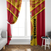 Papua New Guinea Rugby Window Curtain 2023 Go Kumuls Pacific Dynamic Style - Wonder Print Shop