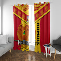 Papua New Guinea Rugby Window Curtain 2023 Go Kumuls Pacific Dynamic Style - Wonder Print Shop
