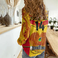Custom Papua New Guinea Rugby Women Casual Shirt 2023 Go Kumuls Pacific Dynamic Style - Wonder Print Shop