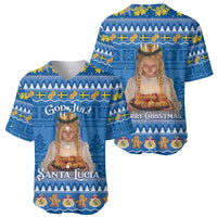 Sweden Christmas Baseball Jersey God Jul! Santa Lucia - Wonder Print Shop