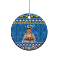 Sweden Christmas Ceramic Ornament God Jul! Santa Lucia - Wonder Print Shop