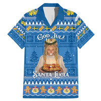 Sweden Christmas Family Matching Mermaid Dress and Hawaiian Shirt God Jul! Santa Lucia - Wonder Print Shop