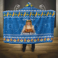 Sweden Christmas Hooded Blanket God Jul! Santa Lucia