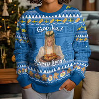 Sweden Christmas Kid Ugly Christmas Sweater God Jul! Santa Lucia - Wonder Print Shop