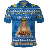 Sweden Christmas Polo Shirt God Jul! Santa Lucia - Wonder Print Shop