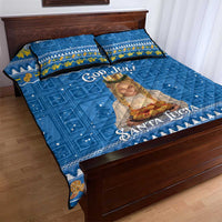 Sweden Christmas Quilt Bed Set God Jul! Santa Lucia - Wonder Print Shop