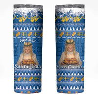 Sweden Christmas Skinny Tumbler God Jul! Santa Lucia - Wonder Print Shop