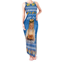 Sweden Christmas Tank Maxi Dress God Jul! Santa Lucia - Wonder Print Shop