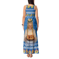 Sweden Christmas Tank Maxi Dress God Jul! Santa Lucia - Wonder Print Shop