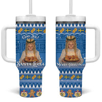 Sweden Christmas Tumbler With Handle God Jul! Santa Lucia - Wonder Print Shop