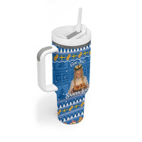 Sweden Christmas Tumbler With Handle God Jul! Santa Lucia - Wonder Print Shop