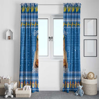 Sweden Christmas Window Curtain God Jul! Santa Lucia - Wonder Print Shop