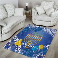 Hanukkah Jewish Festival Area Rug It's Lit - Polynesian Pattern - Wonder Print Shop