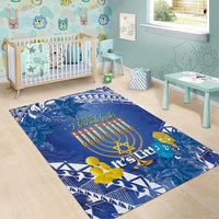 Hanukkah Jewish Festival Area Rug It's Lit - Polynesian Pattern - Wonder Print Shop