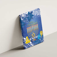 Hanukkah Jewish Festival Canvas Wall Art It's Lit - Polynesian Pattern - Wonder Print Shop