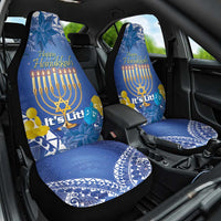 Hanukkah Jewish Festival Car Seat Cover It's Lit - Polynesian Pattern - Wonder Print Shop