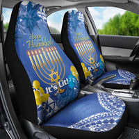 Hanukkah Jewish Festival Car Seat Cover It's Lit - Polynesian Pattern - Wonder Print Shop