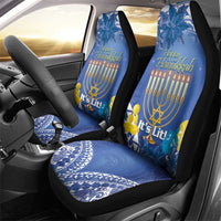 Hanukkah Jewish Festival Car Seat Cover It's Lit - Polynesian Pattern - Wonder Print Shop
