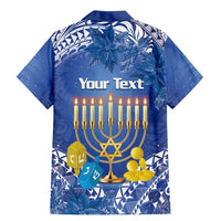 Personalised Hanukkah Jewish Festival Family Matching Mermaid Dress and Hawaiian Shirt It's Lit - Polynesian Pattern - Wonder Print Shop