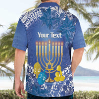 Personalised Hanukkah Jewish Festival Hawaiian Shirt It's Lit - Polynesian Pattern - Wonder Print Shop
