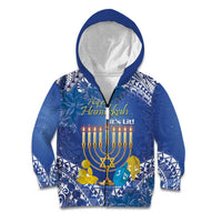 Personalised Hanukkah Jewish Festival Kid Hoodie It's Lit - Polynesian Pattern - Wonder Print Shop