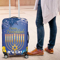 Hanukkah Jewish Festival Luggage Cover It's Lit - Polynesian Pattern - Wonder Print Shop