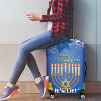 Hanukkah Jewish Festival Luggage Cover It's Lit - Polynesian Pattern - Wonder Print Shop