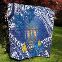 Hanukkah Jewish Festival Quilt It's Lit - Polynesian Pattern - Wonder Print Shop