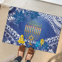 Hanukkah Jewish Festival Rubber Doormat It's Lit - Polynesian Pattern - Wonder Print Shop