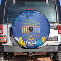 Hanukkah Jewish Festival Spare Tire Cover It's Lit - Polynesian Pattern - Wonder Print Shop