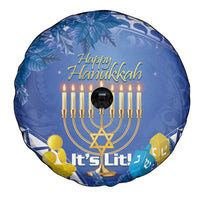 Hanukkah Jewish Festival Spare Tire Cover It's Lit - Polynesian Pattern - Wonder Print Shop