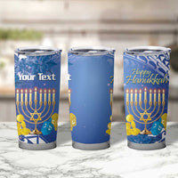 Personalised Hanukkah Jewish Festival Tumbler Cup It's Lit - Polynesian Pattern - Wonder Print Shop