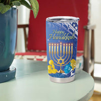 Personalised Hanukkah Jewish Festival Tumbler Cup It's Lit - Polynesian Pattern - Wonder Print Shop