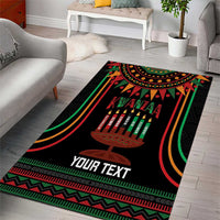 Personalized African-American Kwanzaa Area Rug Kinara Candles African Pattern - Wonder Print Shop