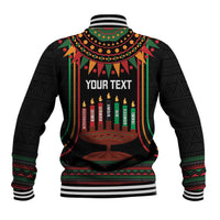 Personalized African-American Kwanzaa Baseball Jacket Kinara Candles African Pattern - Wonder Print Shop