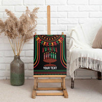 Personalized African-American Kwanzaa Canvas Wall Art Kinara Candles African Pattern - Wonder Print Shop
