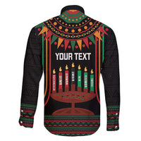 Personalized African-American Kwanzaa Family Matching Short Sleeve Bodycon Dress and Hawaiian Shirt Kinara Candles African Pattern - Wonder Print Shop