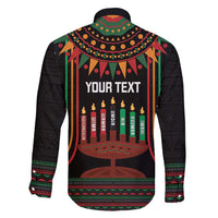 Personalized African-American Kwanzaa Family Matching Summer Maxi Dress and Hawaiian Shirt Kinara Candles African Pattern - Wonder Print Shop