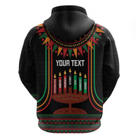 Personalized African-American Kwanzaa Hoodie Kinara Candles African Pattern - Wonder Print Shop