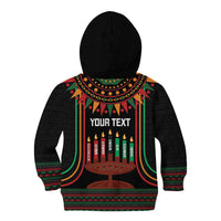 Personalized African-American Kwanzaa Kid Hoodie Kinara Candles African Pattern - Wonder Print Shop