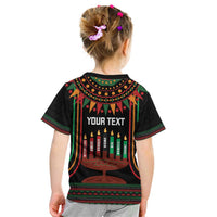 Personalized African-American Kwanzaa Kid T Shirt Kinara Candles African Pattern - Wonder Print Shop