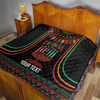 Personalized African-American Kwanzaa Quilt Kinara Candles African Pattern - Wonder Print Shop