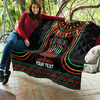 Personalized African-American Kwanzaa Quilt Kinara Candles African Pattern - Wonder Print Shop