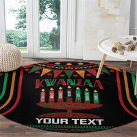 Personalized African-American Kwanzaa Round Carpet Kinara Candles African Pattern