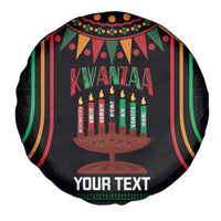 Personalized African-American Kwanzaa Spare Tire Cover Kinara Candles African Pattern - Wonder Print Shop
