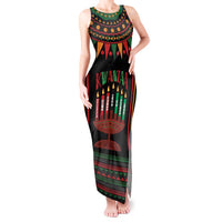 Personalized African-American Kwanzaa Tank Maxi Dress Kinara Candles African Pattern - Wonder Print Shop