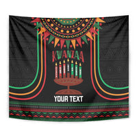 Personalized African-American Kwanzaa Tapestry Kinara Candles African Pattern - Wonder Print Shop