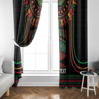 Personalized African-American Kwanzaa Window Curtain Kinara Candles African Pattern - Wonder Print Shop